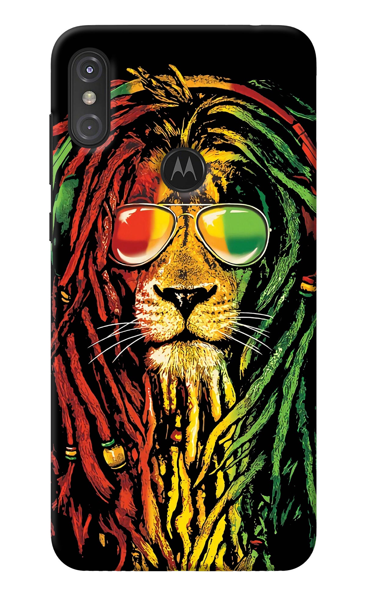 Rasta Lion Moto One Power Back Cover