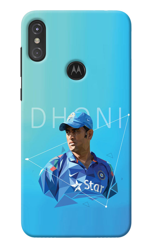 Dhoni Artwork Moto One Power Back Cover
