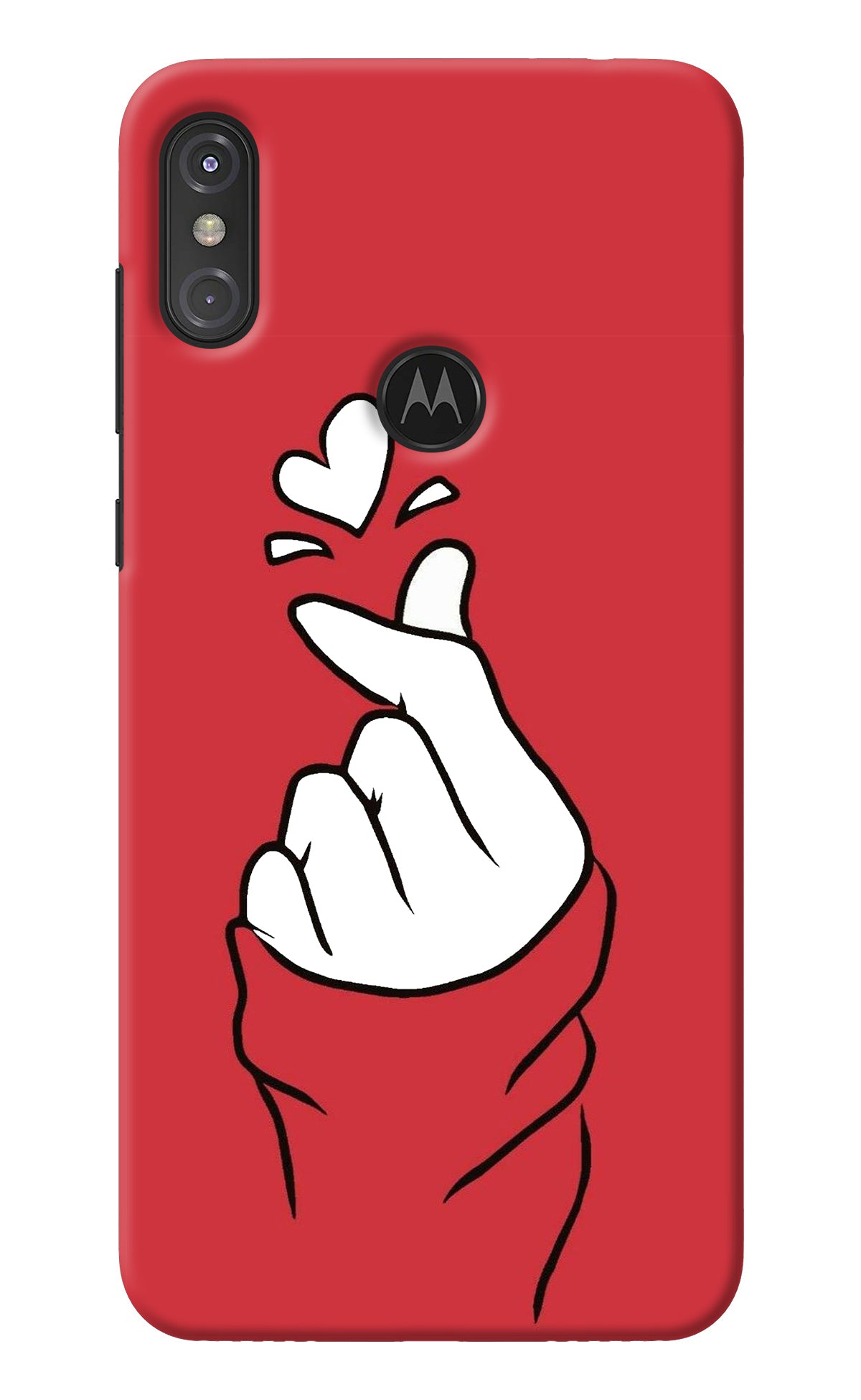 Korean Love Sign Moto One Power Back Cover