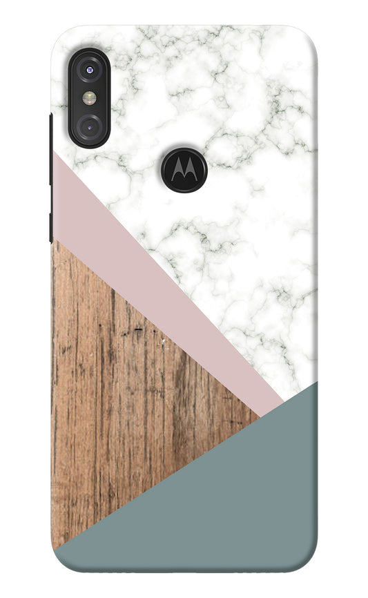 Marble wood Abstract Moto One Power Back Cover