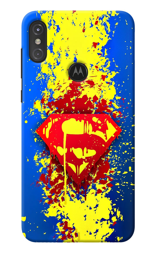 Superman logo Moto One Power Back Cover