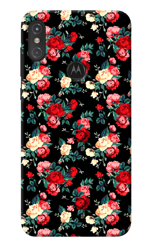 Rose Pattern Moto One Power Back Cover