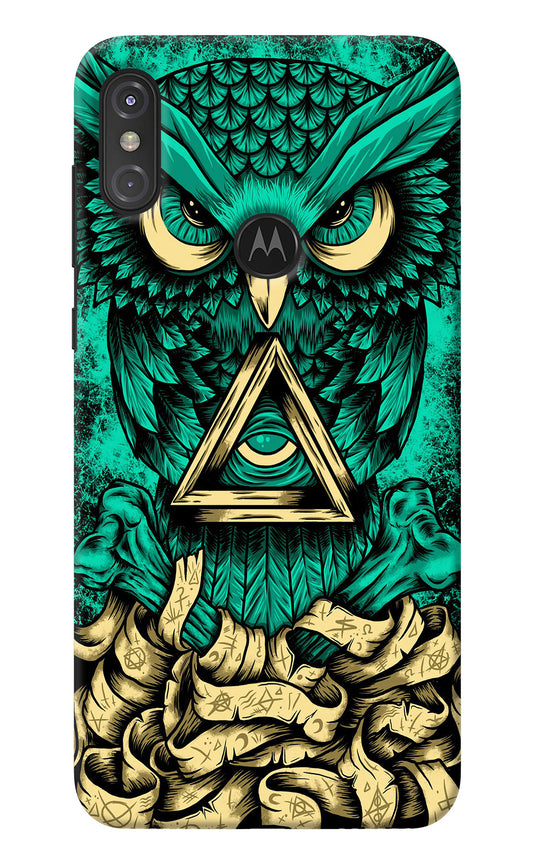 Green Owl Moto One Power Back Cover