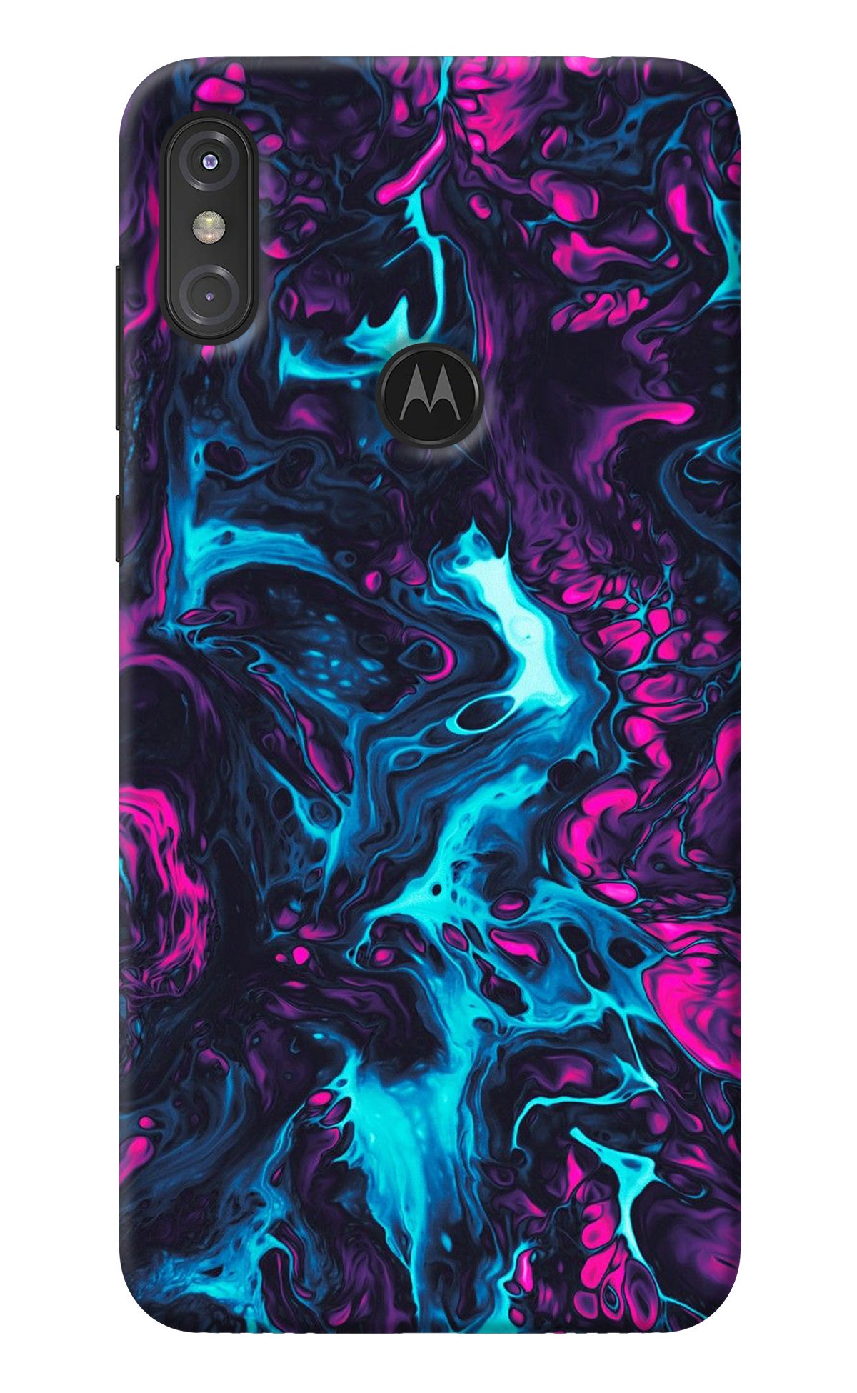 Abstract Moto One Power Back Cover