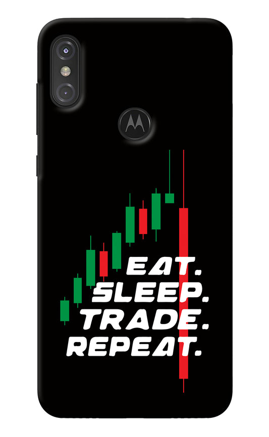 Eat Sleep Trade Repeat Moto One Power Back Cover