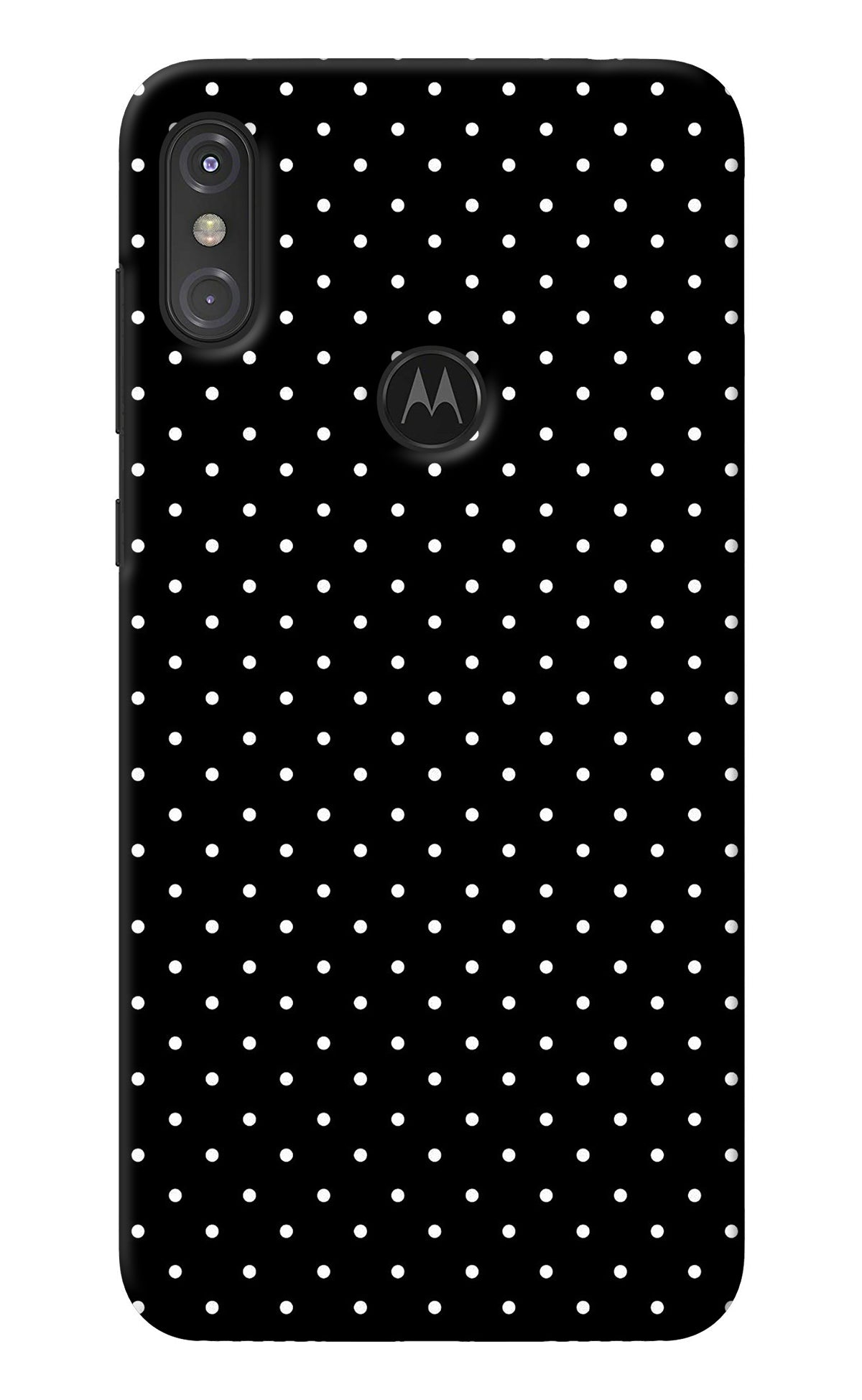 White Dots Moto One Power Back Cover