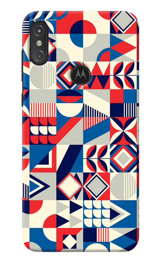 Colorful Pattern Moto One Power Back Cover