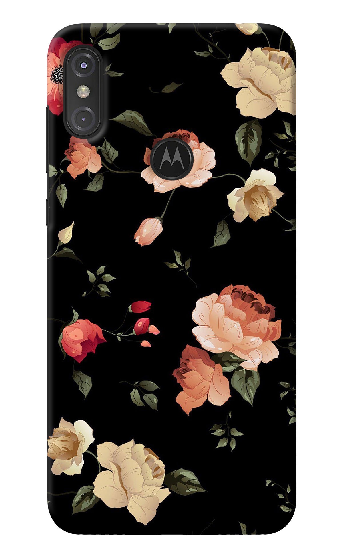 Flowers Moto One Power Back Cover