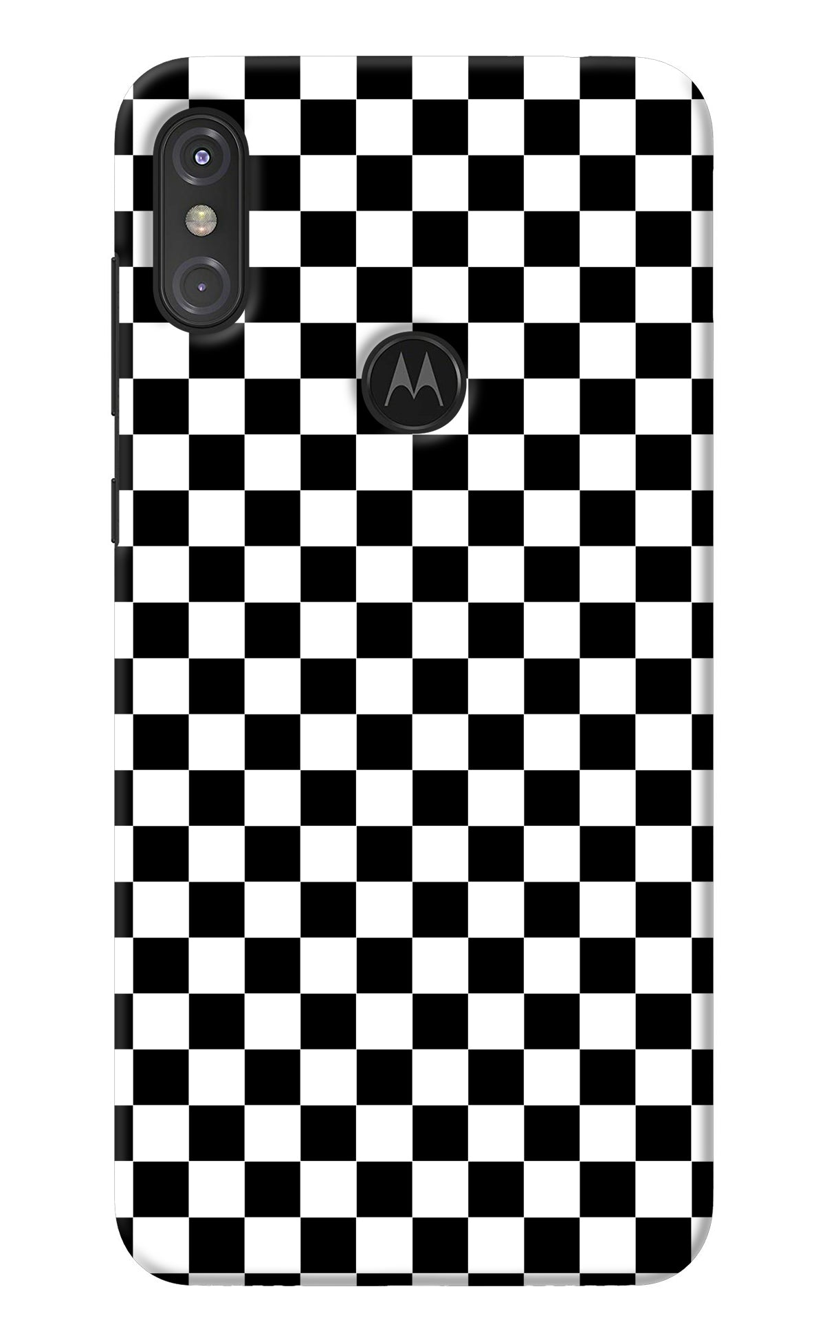 Chess Board Moto One Power Back Cover