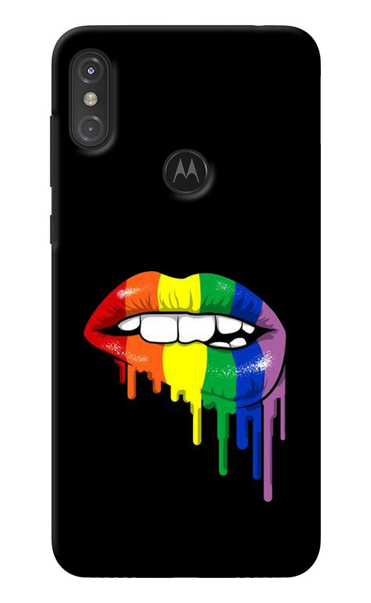 Lips Biting Moto One Power Back Cover