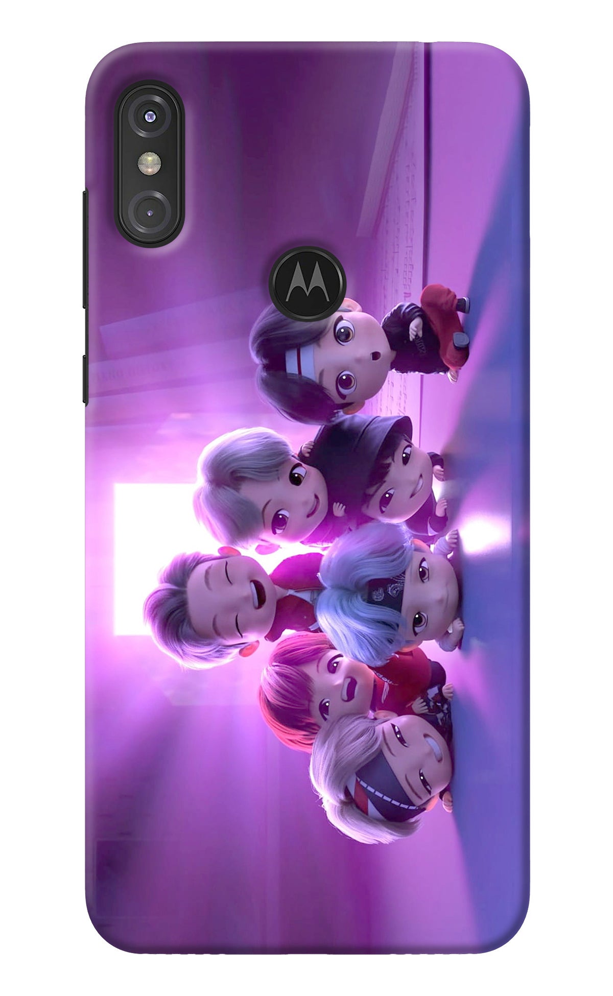 BTS Chibi Moto One Power Back Cover