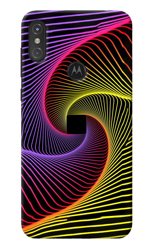 Colorful Strings Moto One Power Back Cover