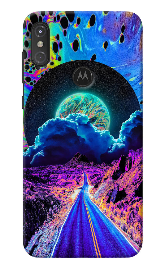 Psychedelic Painting Moto One Power Back Cover