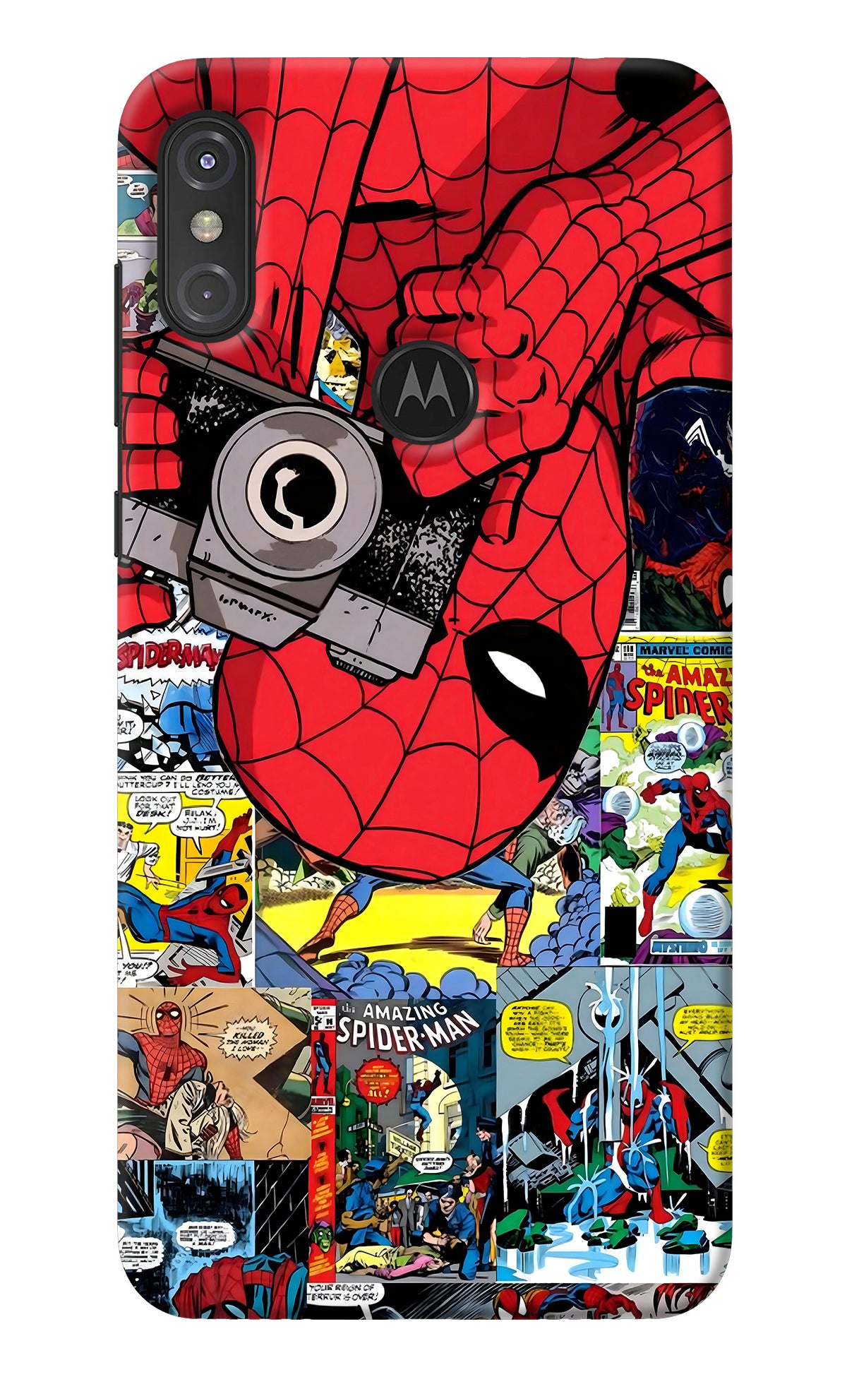 Spider Man Moto One Power Back Cover