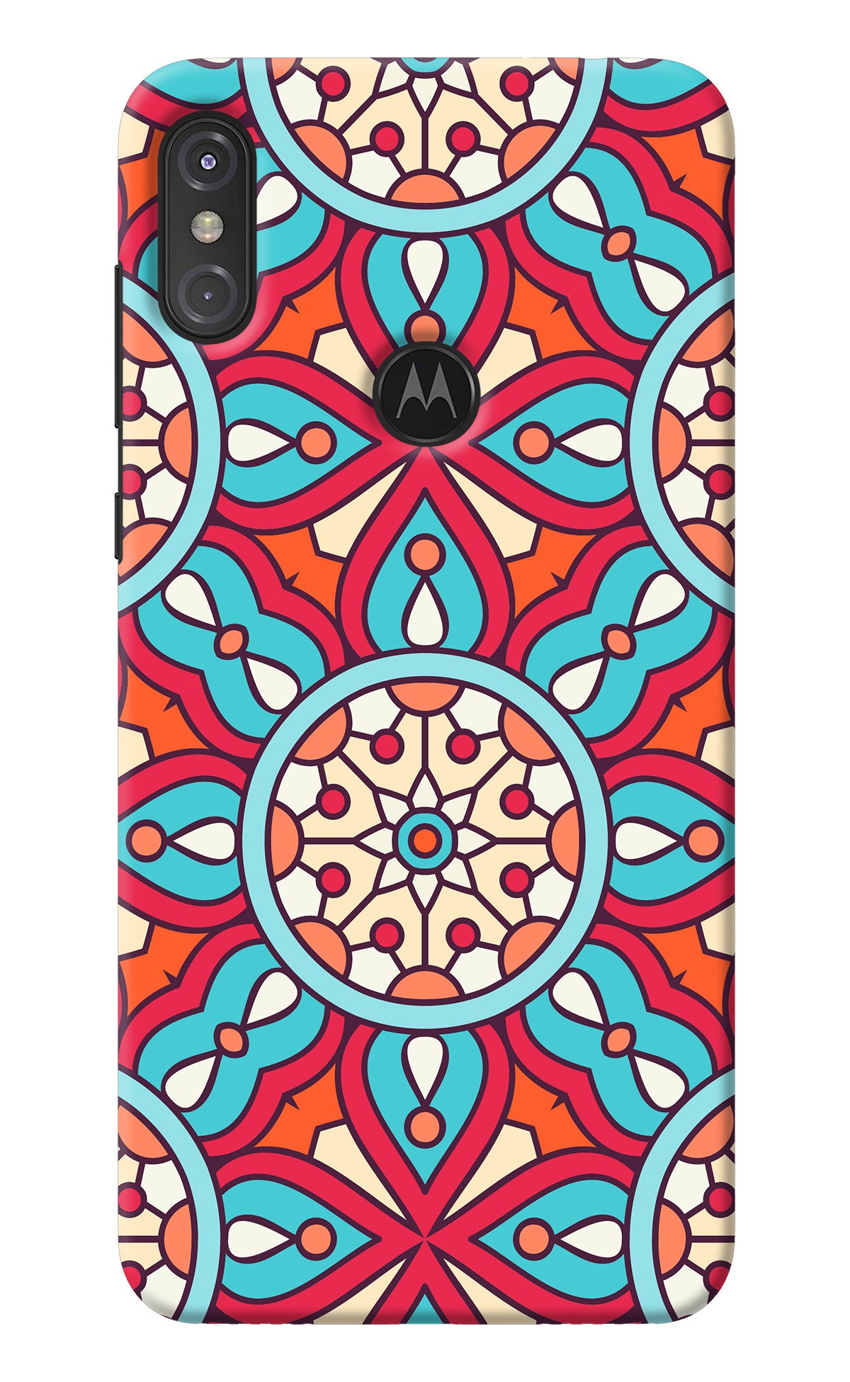 Mandala Geometric Moto One Power Back Cover