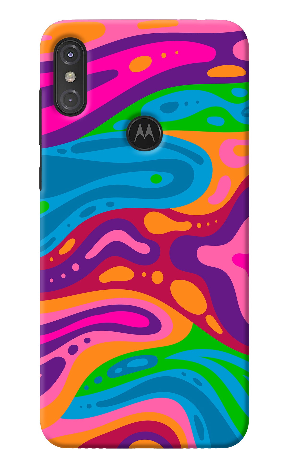 Trippy Pattern Moto One Power Back Cover