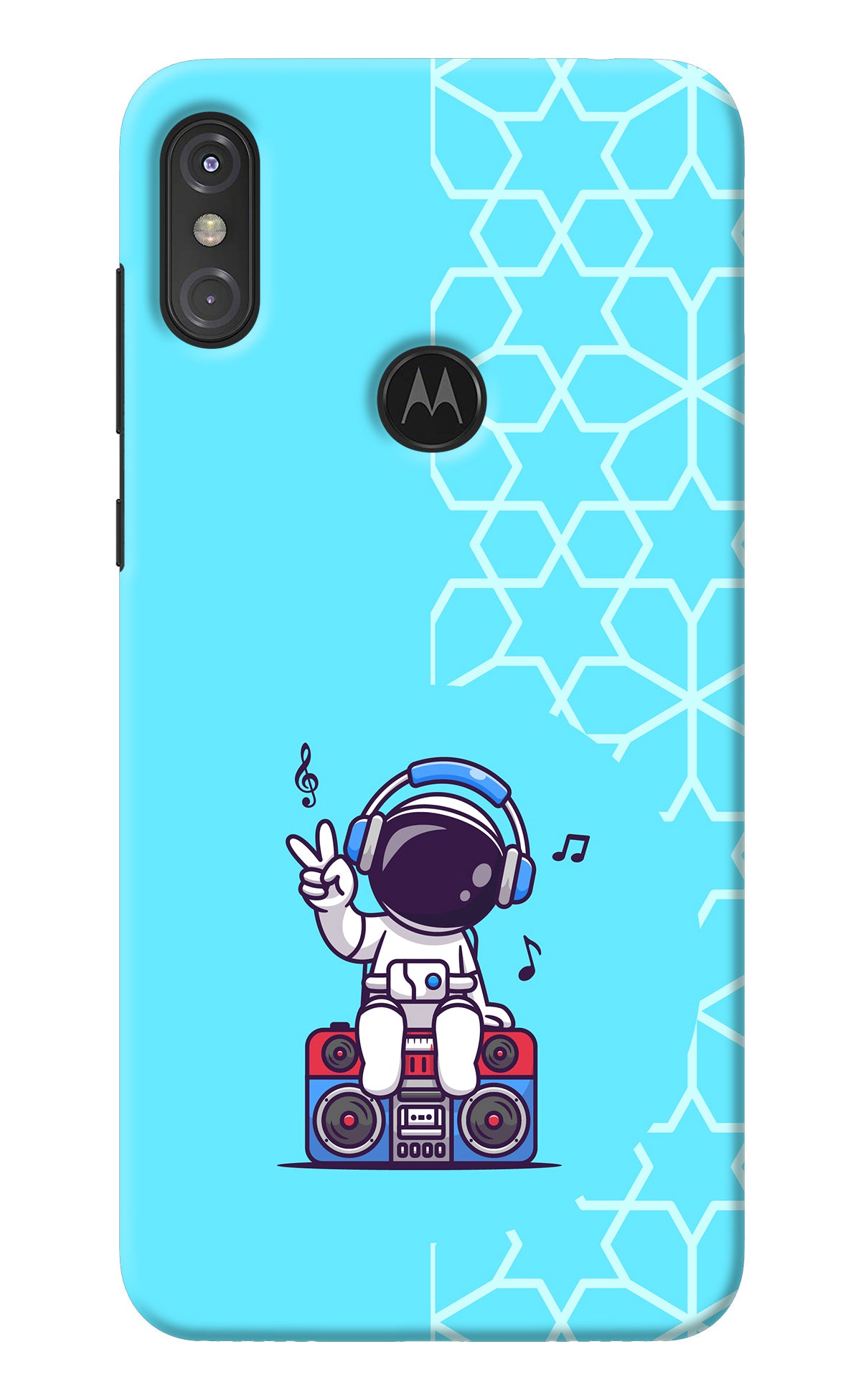 Cute Astronaut Chilling Moto One Power Back Cover