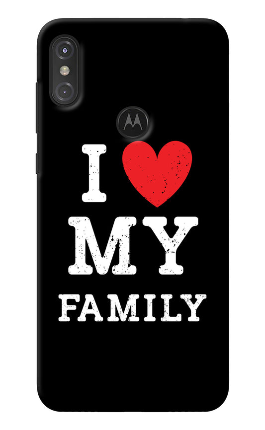 I Love My Family Moto One Power Back Cover