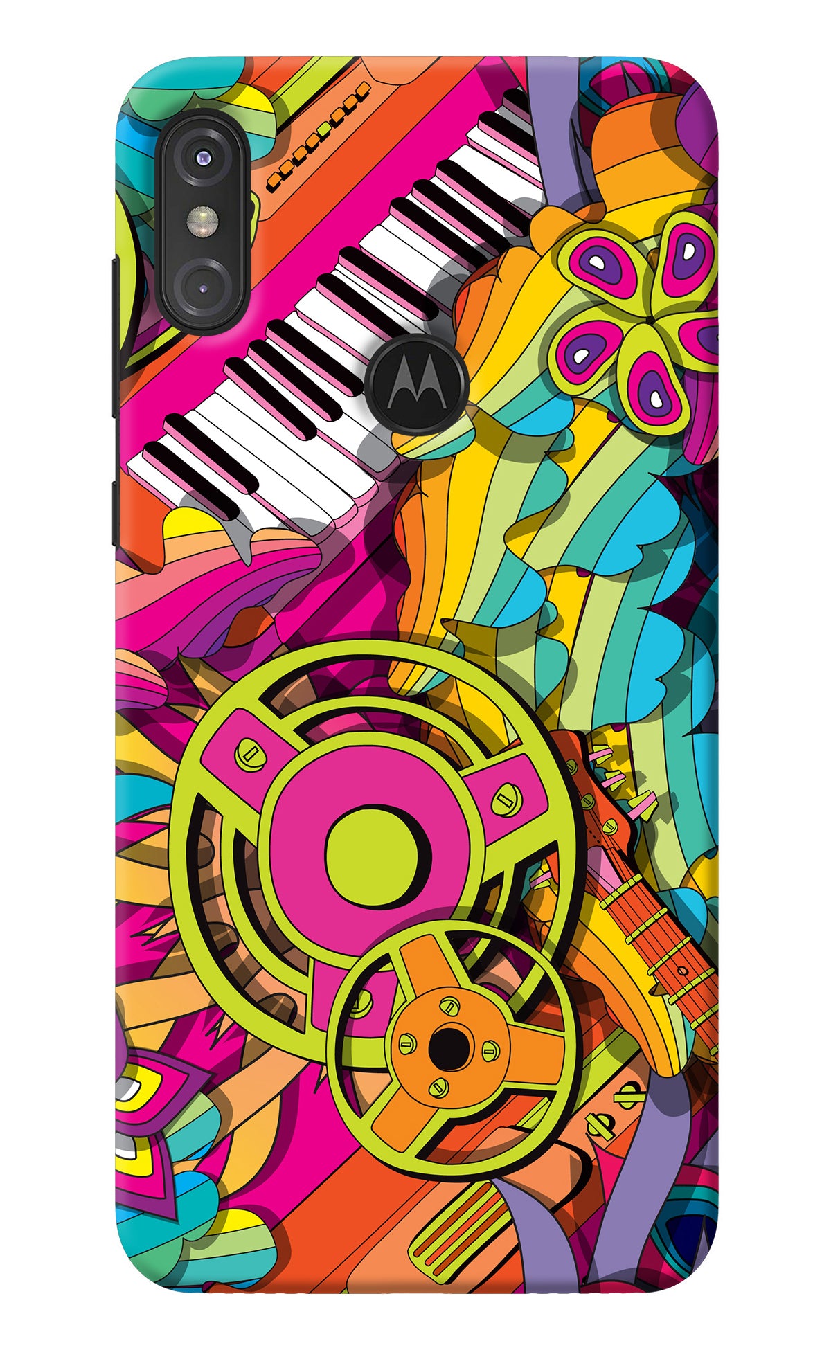 Music Doodle Moto One Power Back Cover