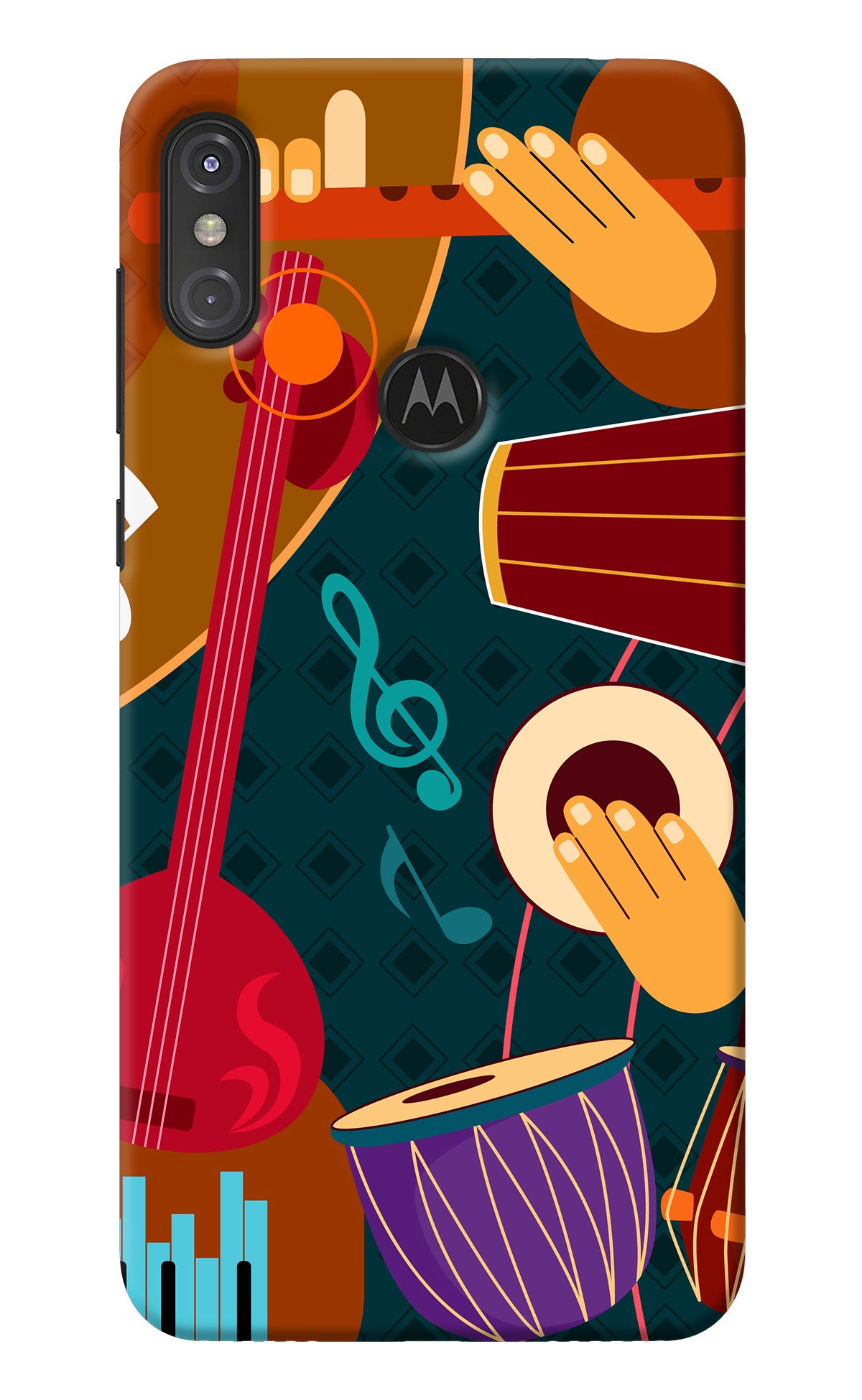Music Instrument Moto One Power Back Cover