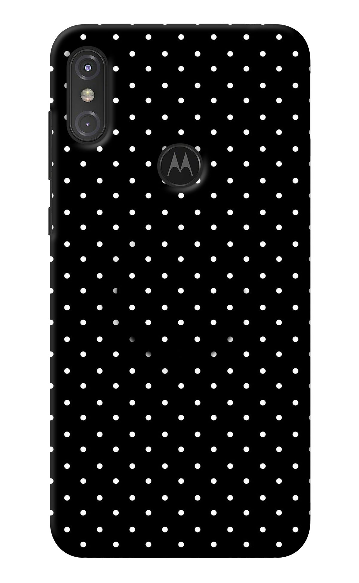 White Dots Moto One Power Pop Case