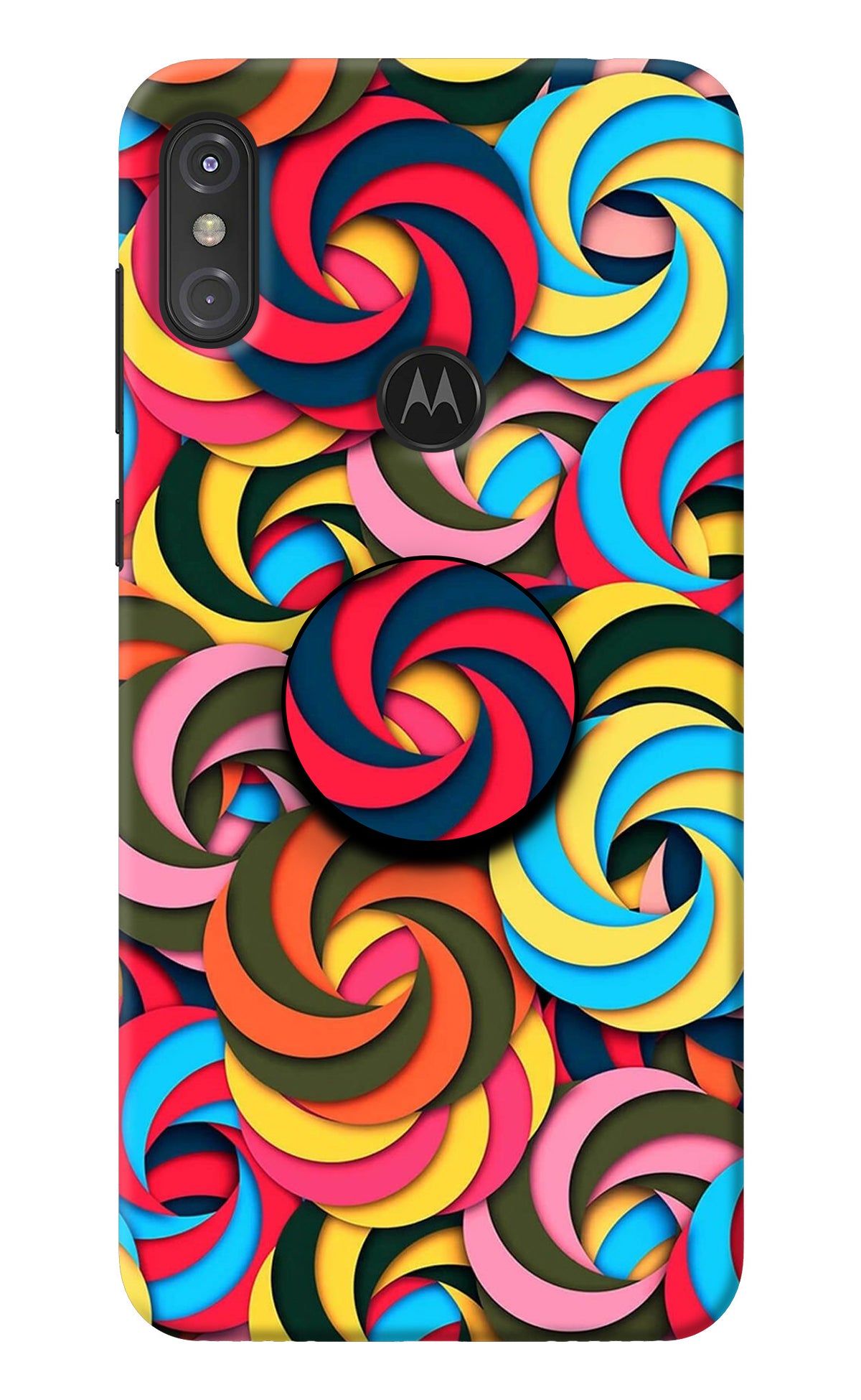 Spiral Pattern Moto One Power Pop Case