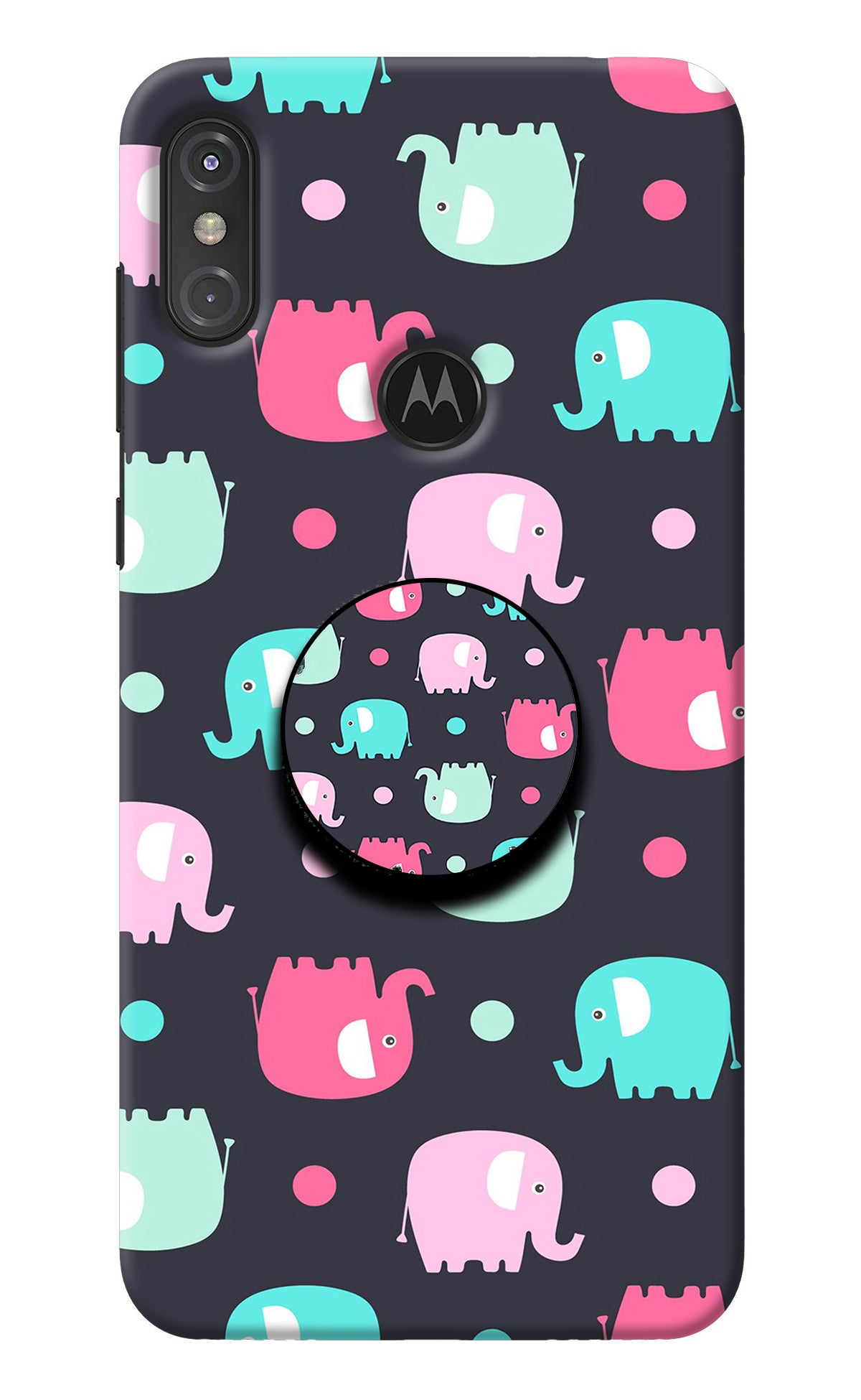 Baby Elephants Moto One Power Pop Case