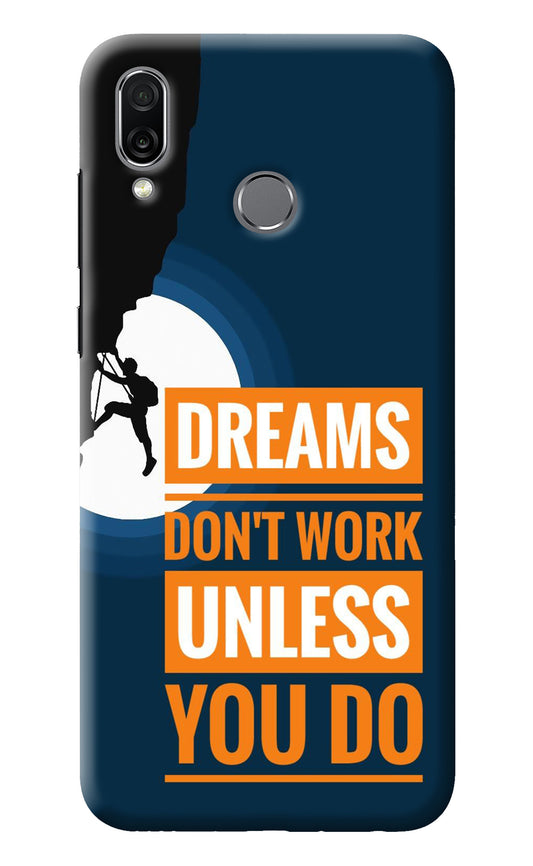 Dreams Don’T Work Unless You Do Honor Play Back Cover