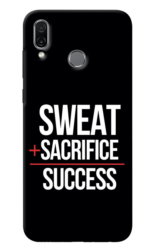 Sweat Sacrifice Success Honor Play Back Cover