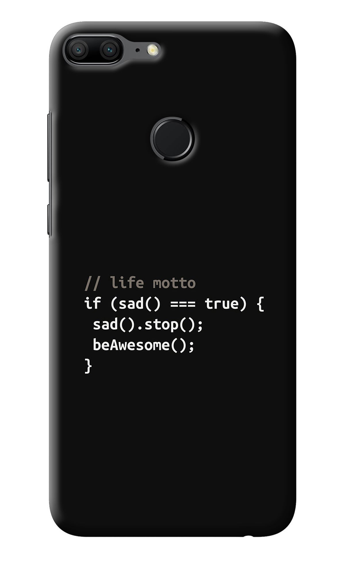 Life Motto Code Honor 9 Lite Back Cover