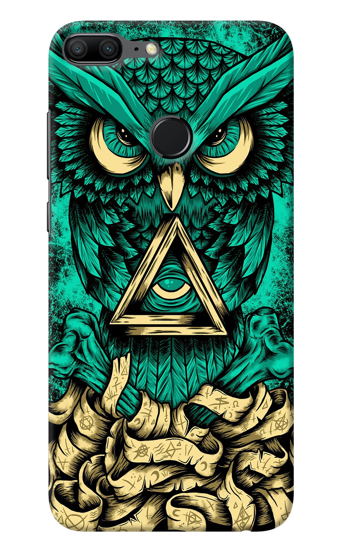 Green Owl Honor 9 Lite Back Cover