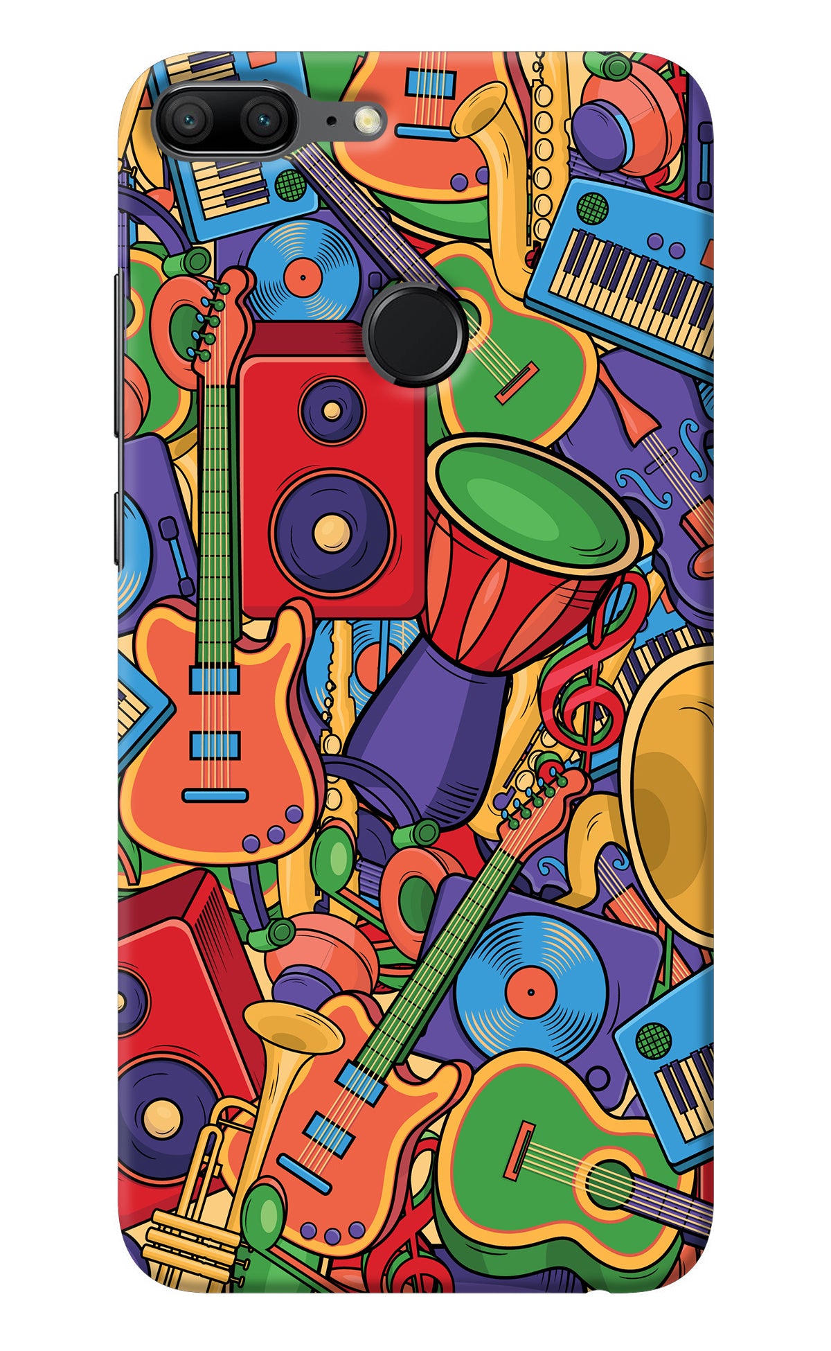Music Instrument Doodle Honor 9 Lite Back Cover