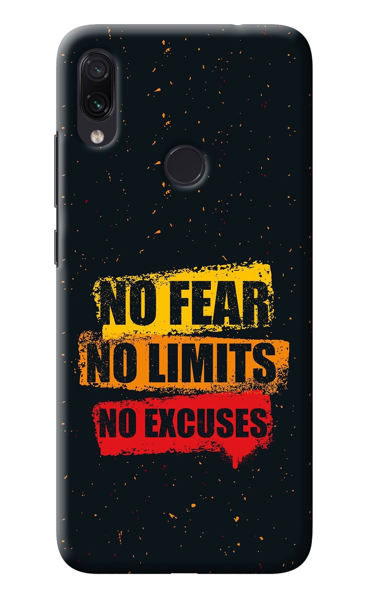 No Fear No Limits No Excuse Redmi Note 7/7S/7 Pro Back Cover