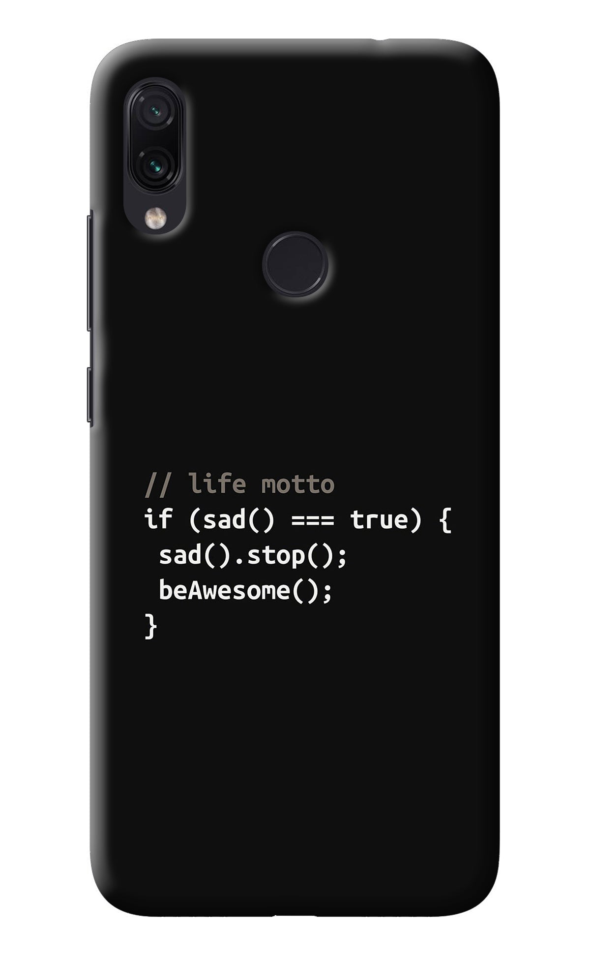 Life Motto Code Redmi Note 7/7S/7 Pro Back Cover