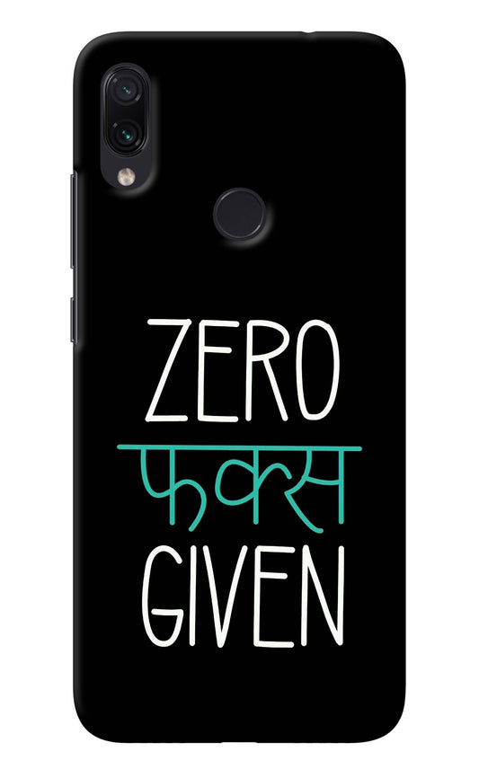 Zero Fucks Given Redmi Note 7/7S/7 Pro Back Cover