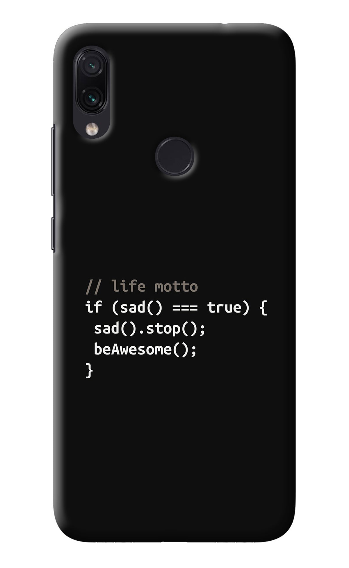 Life Motto Code Redmi Note 7 Pro Back Cover