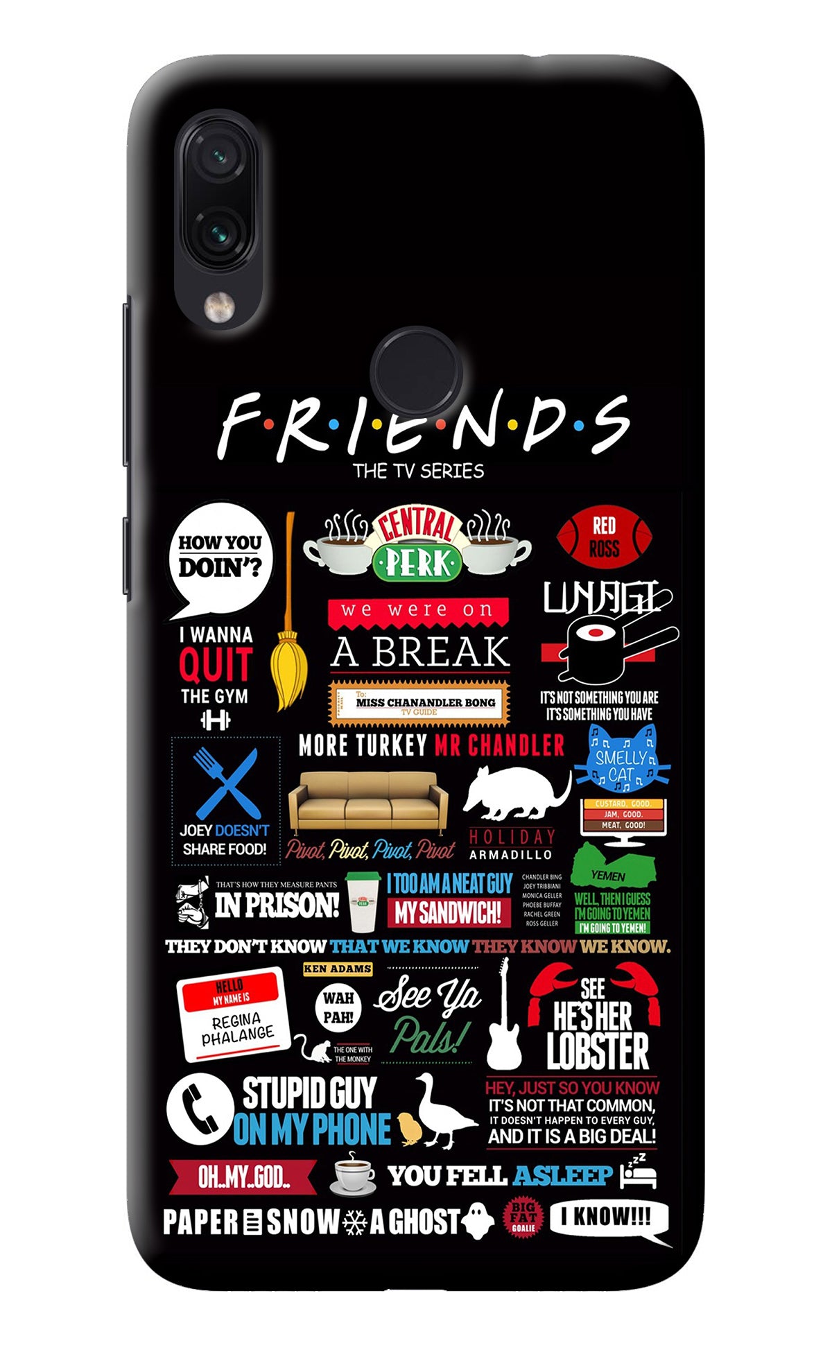FRIENDS Redmi Note 7 Pro Back Cover