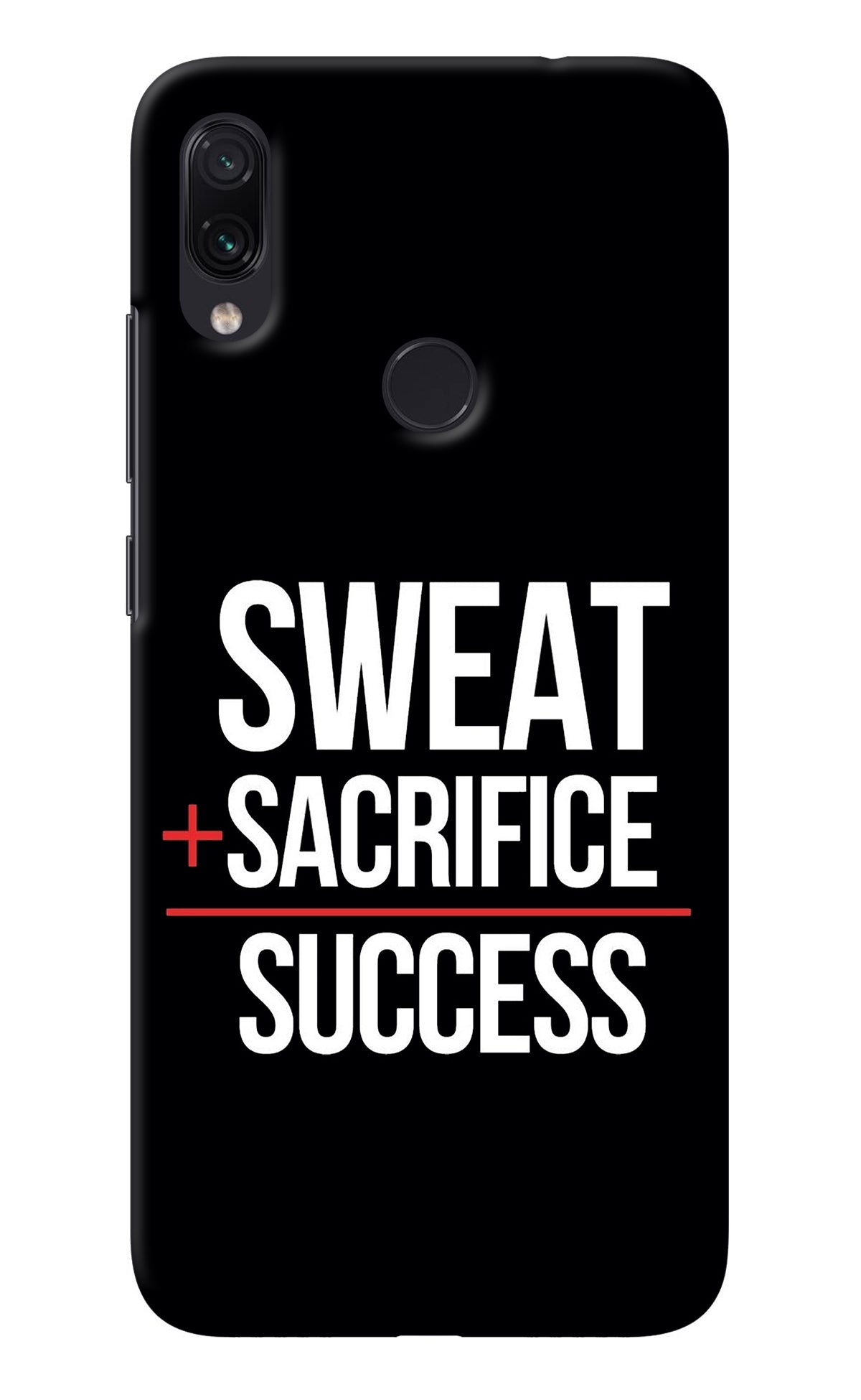 Sweat Sacrifice Success Redmi Note 7 Pro Back Cover