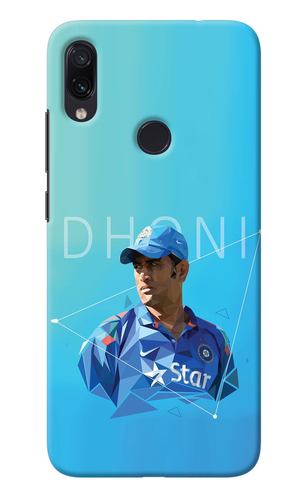 Dhoni Artwork Redmi Note 7 Pro Back Cover