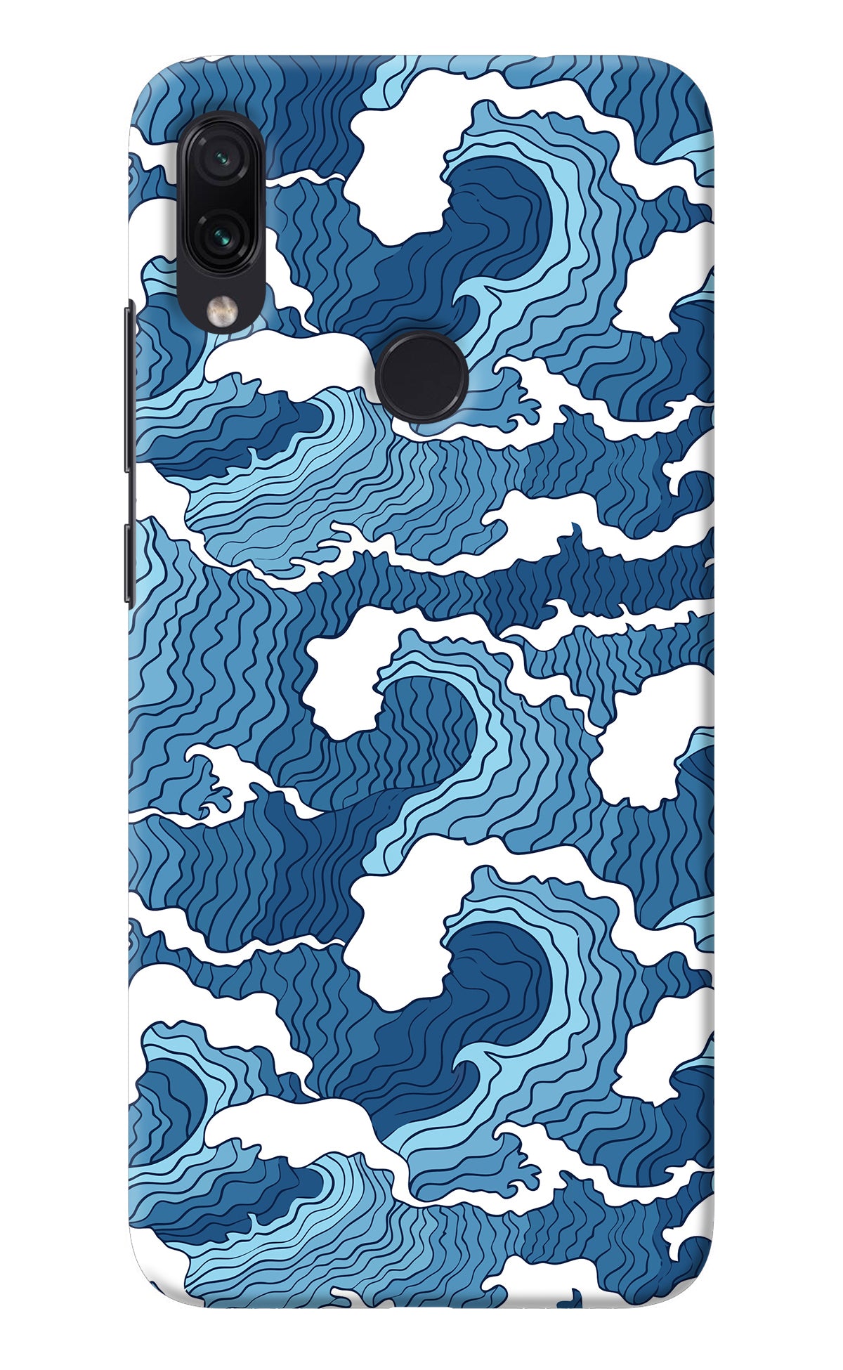 Blue Waves Redmi Note 7 Pro Back Cover