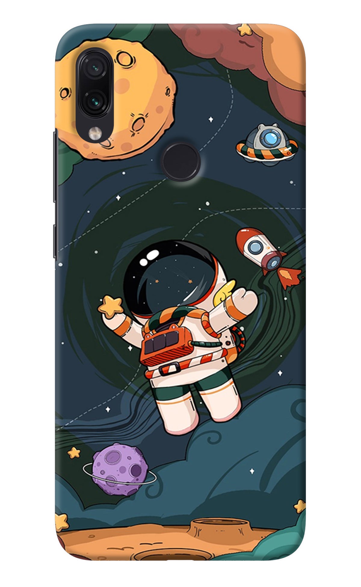 Cartoon Astronaut Redmi Note 7 Pro Back Cover