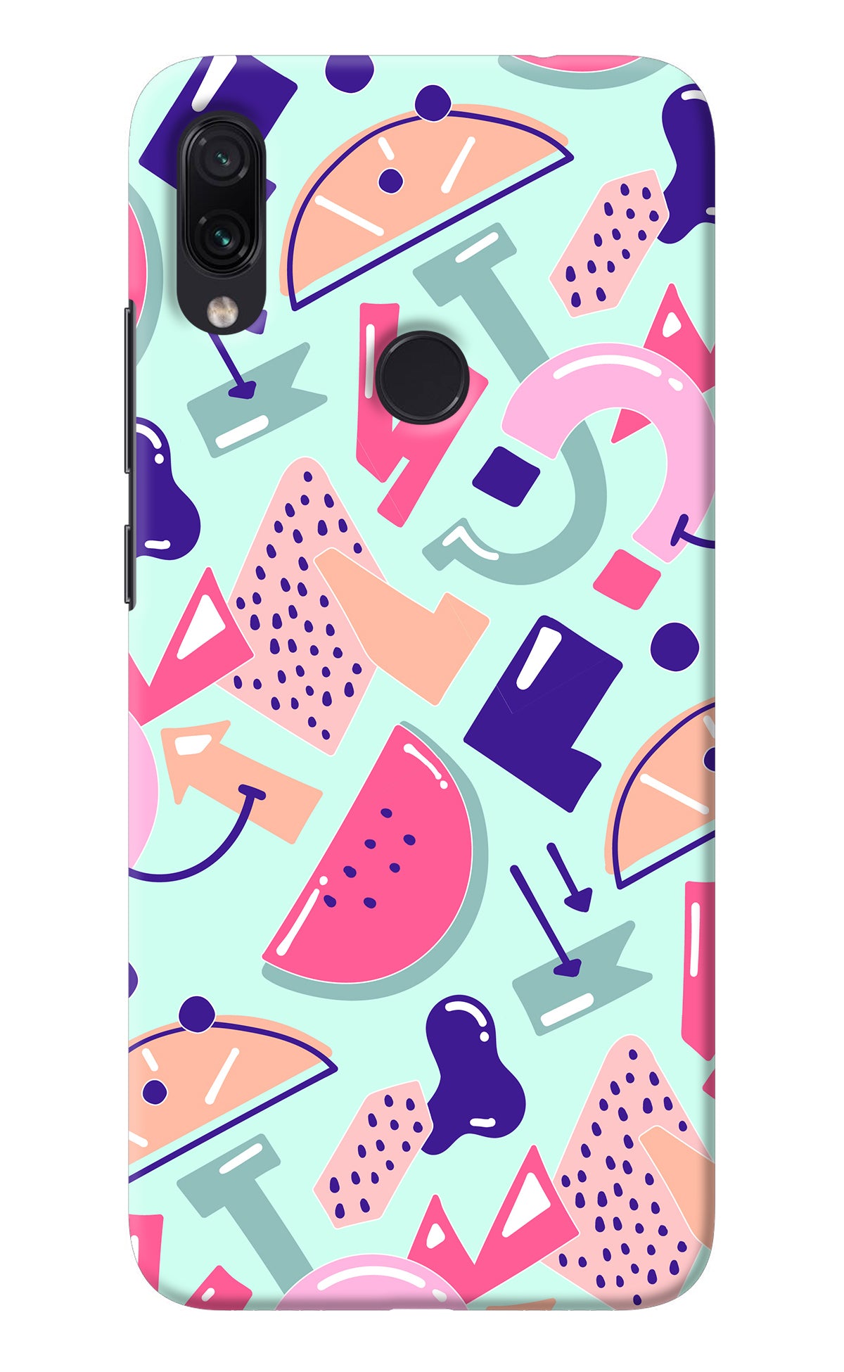 Doodle Pattern Redmi Note 7 Pro Back Cover