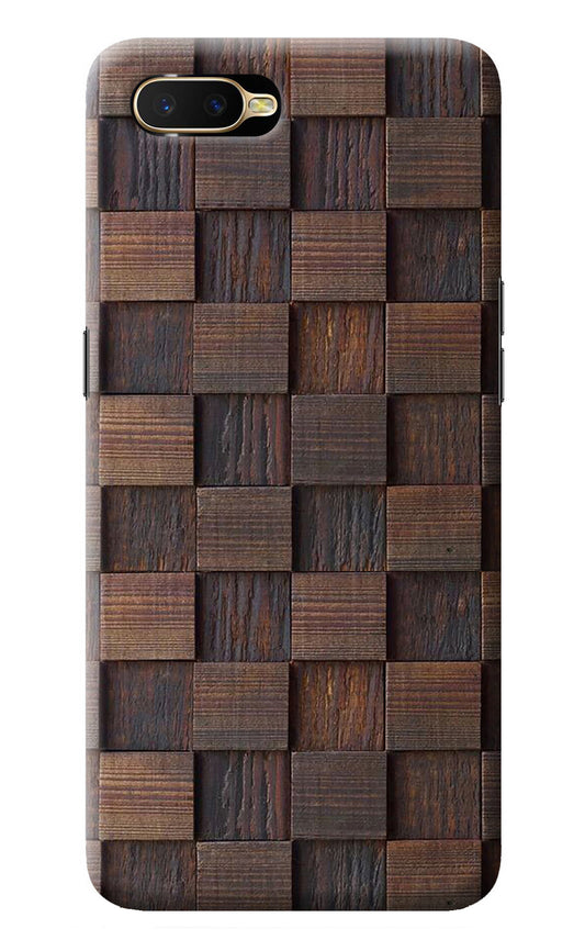 Wooden Cube Design Oppo K1 Back Cover