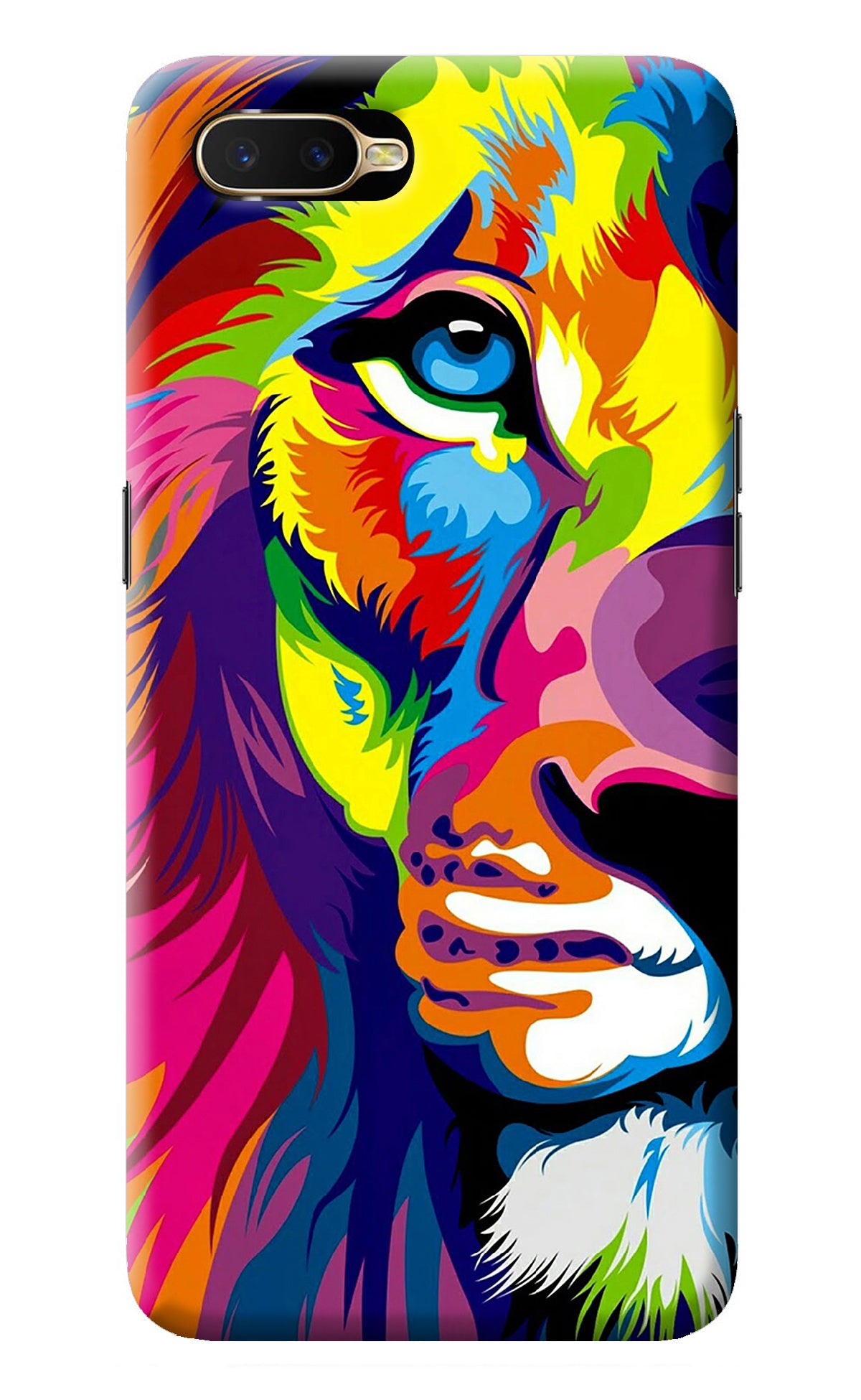 Lion Half Face Oppo K1 Back Cover