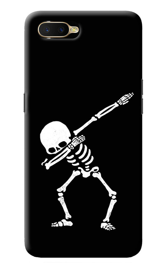 Dabbing Skeleton Art Oppo K1 Back Cover