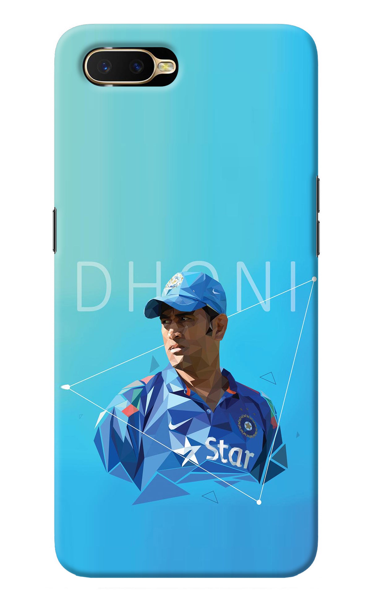 Dhoni Artwork Oppo K1 Back Cover