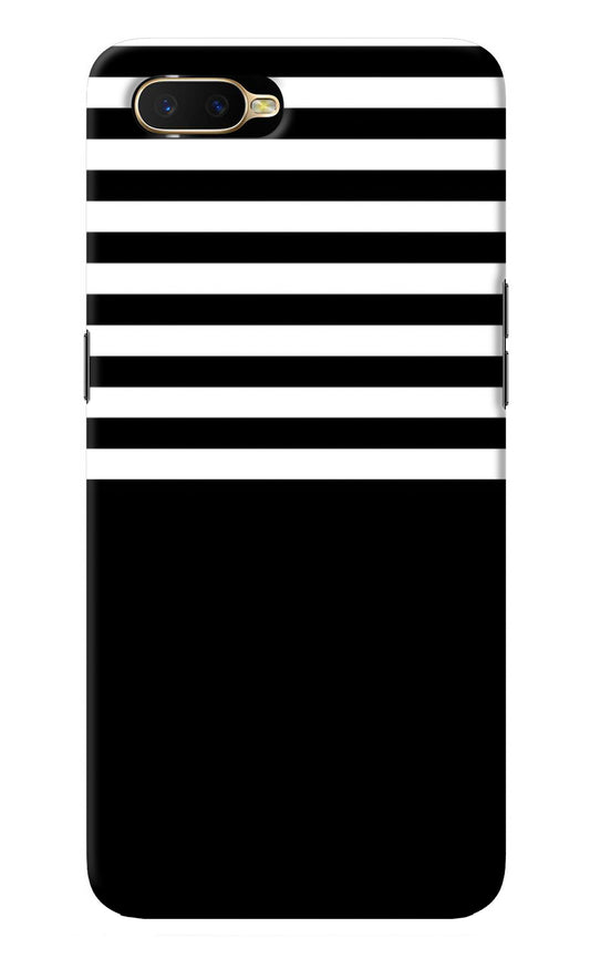 Black and White Print Oppo K1 Back Cover