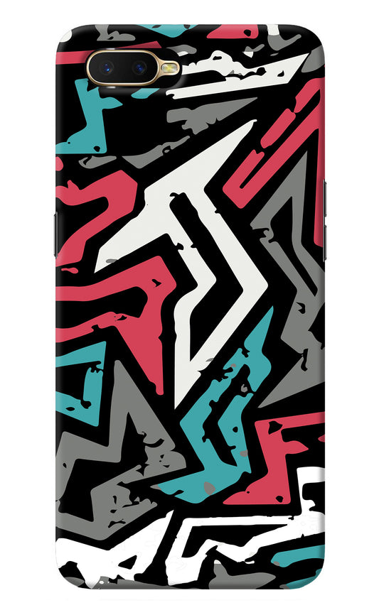 Geometric Graffiti Oppo K1 Back Cover