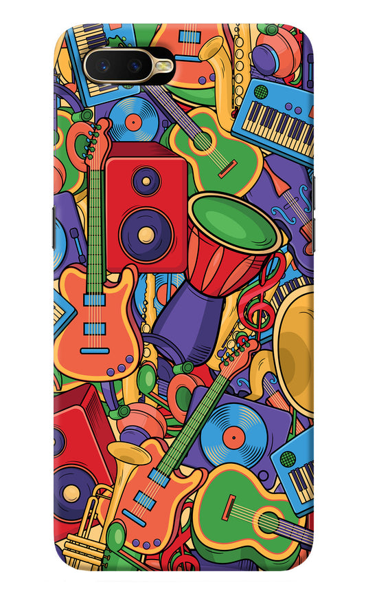 Music Instrument Doodle Oppo K1 Back Cover