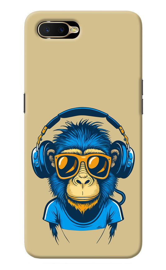 Monkey Headphone Oppo K1 Back Cover
